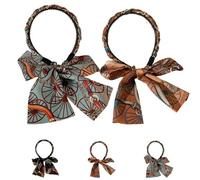 Satin Fabric Hair Bands, Anti-Slip Cross Knotted Fabric Headband, Adjustable Bow, Retro, Fashionable, Suitable For Daily Walking And Sports Wear (2pcs-C, One size)