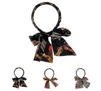 Satin Fabric Hair Bands, Anti-Slip Cross Knotted Fabric Headband, Adjustable Bow, Retro, Fashionable, Suitable For Daily Walking And Sports Wear (Black, One size)