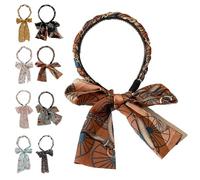 Satin Fabric Hair Bands, Retro Satin Cross Knotted Fabric Headband,Fashionable Adjustable Bow Bowknot Hairbands,Non Slip Ribbon for Hair for Women (Type C)