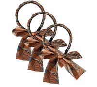 Satin Fabric Hair Bands, Vintage Satin Fabric Hair Bands, Cross Knotted Headband, Hair Ribbon Bows for Women, Wigs Tied Hair Ribbon, Adjustable, Non-Slip (3*orange)