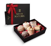 Regalos Originales para Mujer - 6 Bombas de Baño Bio Hechos a Mano con Aceites Esenciales y Manteca de Karite Pura - Regalo Mujer Cumpleaños - Regalos Mujer Satin Naturel