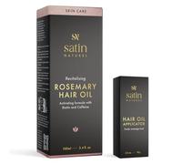 Satin Naturel Aceite capilar Rosemary, 100 ml, fórmula activadora con aceite de romero, biotina y cafeína, aceite natural para el cabello y el cuero cabelludo, aceite capilar para un cabello más