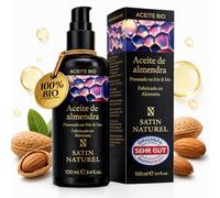 Aceite de Almendras Dulces ORGÁNICO y Prensado en Frío - 100% Puro, Natural, Vegano - Aceite corporal (Anticelulitico, Masaje Corporal, Jabones, Estrías) - Cuerpo, Piel, Cara y Uñas - Satin Naturel