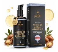 Satin Naturel Aceite de Argán Bio 50 ml - Aceite 100% Puro Prensado en Frío - Para Cabello, Piel, Uñas & Barba - Aceite Capilar para Cabello Seco & Cuero Cabelludo, Certificado Orgánico