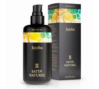 Satin Naturel Aceite de Jojoba puro ORGÁNICO 200ml - Aceite corporal GANADOR - Aceite Anticelulitico - 100% Vegano + Prensado en Frío - Vitamina E para Cuerpo, Piel, Cabello y Uñas - Anticelulitis