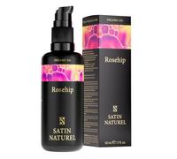 Satin Naturel Aceite de Rosa Mosqueta Bio Prensado en Frío 50 ml | Aceite de Rosa Mosqueta 100% Puro Prensado en Frío, Para Rostro, Cuerpo, Masajes y Cabello, Efecto Antiarrugas