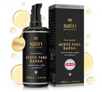 Satin Naturel Aceite Barba Hombre 100ml, Cuidado Barba Hombre con Aceite de Argan Aceite de Jojoba y Aceite de Almendras - Crecimiento Barba - Regalos Originales Para Hombre Aceite para Barba Hombre