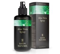 Satin Naturel Aloe Vera Pura 100% Spray 200ml - Hidratante Natural, Calmante y Regenerador para Piel, Cuerpo y Cabello - Vegana, Aftersun Natural contra Quemaduras Solares y Cuidado Diario