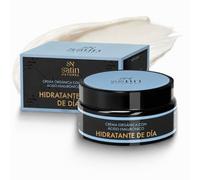 Satin Naturel Crema Hidratante con Aloe Vera Bio y Ácido Hialurónico 100 ml | Crema Facial con Jojoba, Aceite de Almendras, Aguacate y Argán, Para Piel Seca y Sensible, Cosmética Natural Vegana