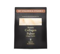 Satin Naturel Polvo de Colágeno Hidrolizado Tipo 1 & 3 con Ácido Hialurónico y Vitamina C - Colágeno Bovino Premium en Polvo sin Sabores - Suplemento para Articulaciones, Piel, Cabello y Uñas