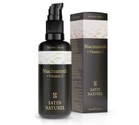 Satin Naturel Sérum de Niacinamida 100 ml - Sérum Facial Contra Imperfecciones y Exceso de Grasa - Con Niacinamida, Vitamina C y Aloe Vera Bio - Poros Refinados - Vegano y Cosmética Natural