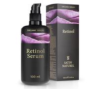 Satin Naturel Sérum de Retinol 100 ml - Sérum Facial Antiedad & Antiarrugas - Con Retinol, Ácido Hialurónico, Niacinamida & Aloe Vera Bio - Vegano & Cosmética Natural - Piel Uniforme y Radiante