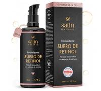 Serum Facial Retinol 50ml - Antimanchas y Antiarrugas - Contorno de Ojos y Cara - Vitamina C + Acido Hialuronico - Sistema 3-Retinol de Liberación - Retinol puro para la cara - Vegano - Satin Naturel