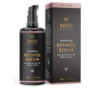 Serum Facial Retinol 100ml - Antimanchas y Antiarrugas - Contorno de Ojos y Cara - Vitamina C + Acido Hialuronico - Sistema 3-Retinol de Liberación - Retinol puro para la cara - Vegano - Satin Naturel