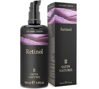 Serum Facial Retinol 100ml - Antimanchas y Antiarrugas - Contorno de Ojos y Cara - Vitamina C + Acido Hialuronico - Sistema 3-Retinol de Liberación - Retinol puro para la cara - Vegano - Satin Naturel