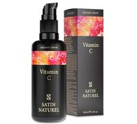 Satin Naturel Sérum Glow de Vitamina C 100 ml | Sérum Facial con Vitamina C, Ácido Hialurónico y Aloe Vera Bio, Contra Ojeras y Manchas, Cosmética Natural Vegana