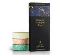 Satin Naturel Set Champu solido - 100% Organico: Sin Jabon, siliconas o parabenos - Espuma extra para todos los tipos de cabellos - Champú y acondicionador - Hidratación & Brillo - Regalos Unicos