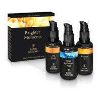Satin Naturel Set de Regalo para Mujer 3x30 ml | Set de Belleza con Sérum de Vitamina C, Sérum de Ácido Hialurónico y Fluido con Ceramidas y Aloe Vera Bio