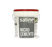 Satine Microcemento Monocomponente acabado base 20KG para 50m2 | grano grueso | en polvo mezcla con agua | uso exterior e interior | suelos, paredes, fachadas, mobiliario