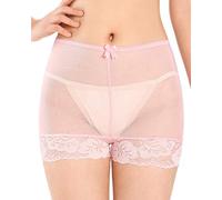 Satini Nylon de Lujo Pura Ropa Interior Bragas francesas (Rosa Bebé, M)