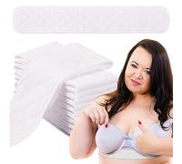 SATINIOR 10 Forros de Sudor de Sujetador Algodón Almohadilla Rectangular Debajo Bra 3 Capas (Blanco, L)