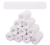 SATINIOR 10 Forros de Sudor de Sujetador Algodón Almohadilla Rectangular Debajo Bra 3 Capas (Blanco, M)