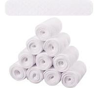 SATINIOR 10 Forros de Sudor de Sujetador Algodón Almohadilla Rectangular Debajo Bra 3 Capas (Blanco, XXL)