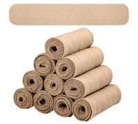 SATINIOR 10 Forros de Sudor de Sujetador Algodón Almohadilla Rectangular Debajo Bra 3 Capas (Caqui, M)