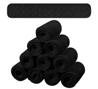 SATINIOR 10 Forros de Sudor de Sujetador Algodón Almohadilla Rectangular Debajo Bra 3 Capas (Negro, M)