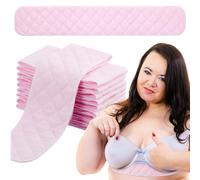 SATINIOR 10 Forros de Sudor de Sujetador Algodón Almohadilla Rectangular Debajo Bra 3 Capas (Rosa, M)