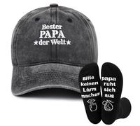 SATINIOR 2 Divertidos para Papá Hombre 1 Gorra de Béisbol 1 par Calcetines Ideas de Regalos Cumpleaños