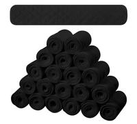 SATINIOR 20 Forros de Sujetador para Sudor 18 x 3 Pulgadas Almohadillas Debajo del Pecho de Algodón de 3 Capas para Mujeres (Negro)