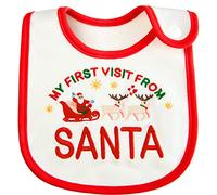 SATINIOR Baberos Navideños para Bebés Babero para la Alimentación del Bebé Es Mi Primera Navidad Regalos para Bebés en la Primera Navidad para Bebés Niño Niña Recién Nacidos Niños Pequeños (Papá Noel)