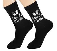 SATINIOR Calcetines de Daddy to Be Placa Madera de Corazón Daddy to Be de Día del Padre