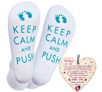 SATINIOR Calcetines de Embarazo Maternidad de Keep Calm and Push Placa de Mummy to Be