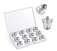 SATINIOR Set de 12 Tacos de Botas de Fútbol de Repuesto Deportivo con Punta de Metal Tacos Metálicos de Seguridad Tacos de Bota de Balón de Plástico Aluminio para Zapatos Hombres Niños, 2 Tamaños