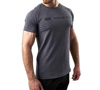 Satire Gym - Camiseta de Fitness de algodón para Hombre, Ajustada y de Secado rápido, Ropa Deportiva para Hombre - Camiseta Deportiva para Hombre (Antracita, S)