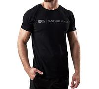 Satire Gym - Camiseta de Fitness de algodón para Hombre, Ajustada y de Secado rápido, Ropa Deportiva para Hombre - Camiseta Deportiva para Hombre como Camiseta de Fitness (Negro, S)