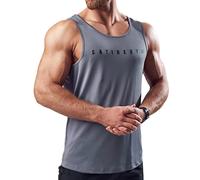 Satire Gym® - Camiseta de tirantes para hombre - Camiseta deportiva funcional y de secado rápido para hombres sin mangas - Camiseta de tirantes para hombre como camiseta de gimnasio, antracita, S