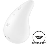 SATISFACYER - VIBRADOR DE GOTA DE ROCÍO LAY-ON BLANCO
