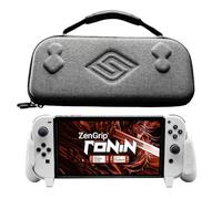 Satisfye - ZenGrip Ronin White Slim Bundle, accesorios compatibles con Nintendo Switch y OLED - El paquete incluye: ZenGrip blanco y ZenCase Slim gris (blanco)