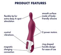 Satisfyer Amazing 1 Vibrador Punto A Berry - Estimulador Recargable Con Potentes Vibraciones