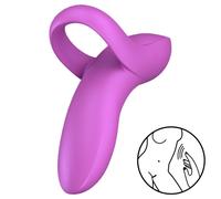 Vibrador de dedo Satisfyer Bold Lover en rosa | Vibrador de silicona versátil para mujeres | Resistente al agua (IPX7) | Potentes vibraciones en 12 fases | Juguete erótico para mujeres y parejas