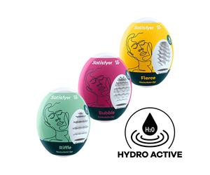 Satisfyer Conjunto Huevos Masturbadores Riffle, Bubble & Fierce