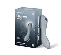 Satisfyer Curvy Trinity 3 Estimulador de clítoris | Pulsaciones y vibraciones de aire | Cuerpo redondeado ergonómico | Recargable por USB | Resistente al agua (IPX7) | Succionador de clítoris femenino