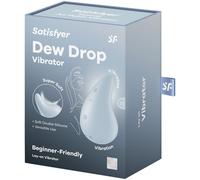 Satisfyer Dew Drop Vibrador Lay-On Blanco - Vibrador Recargable Con Diseño Elegante - AZUL