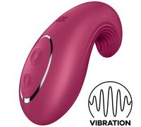 SATISFYER - DIPPING DELIGHT VIBRADOR LAY-ON ROJO
