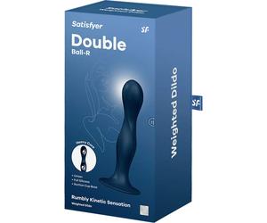 Satisfyer Double Ball-R Rumbly Kinetic Sensattion Dildo Dark Blue 1ud