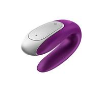 Satisfyer Double Fun Connect App Vibrador | Juguete sexual | Color: lila | Estimulador del punto G y clítoris | Juguete sexual para mujeres | Erótico | Silicona médica | Recargable | Púrpura