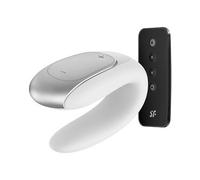 Satisfyer Double Fun Partner Vibrator White 1ud